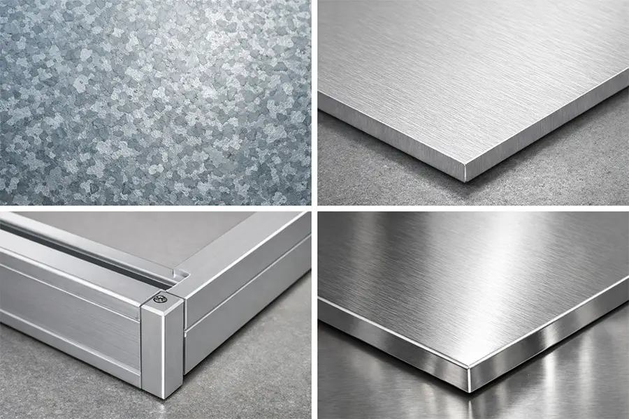 High-quality galvanized steel and aluminum material options for insulated sectional garage doors.